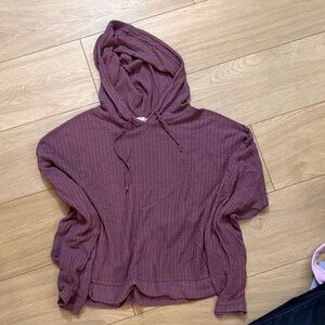 American Eagle Outfitters Women's Maroon Hoodie